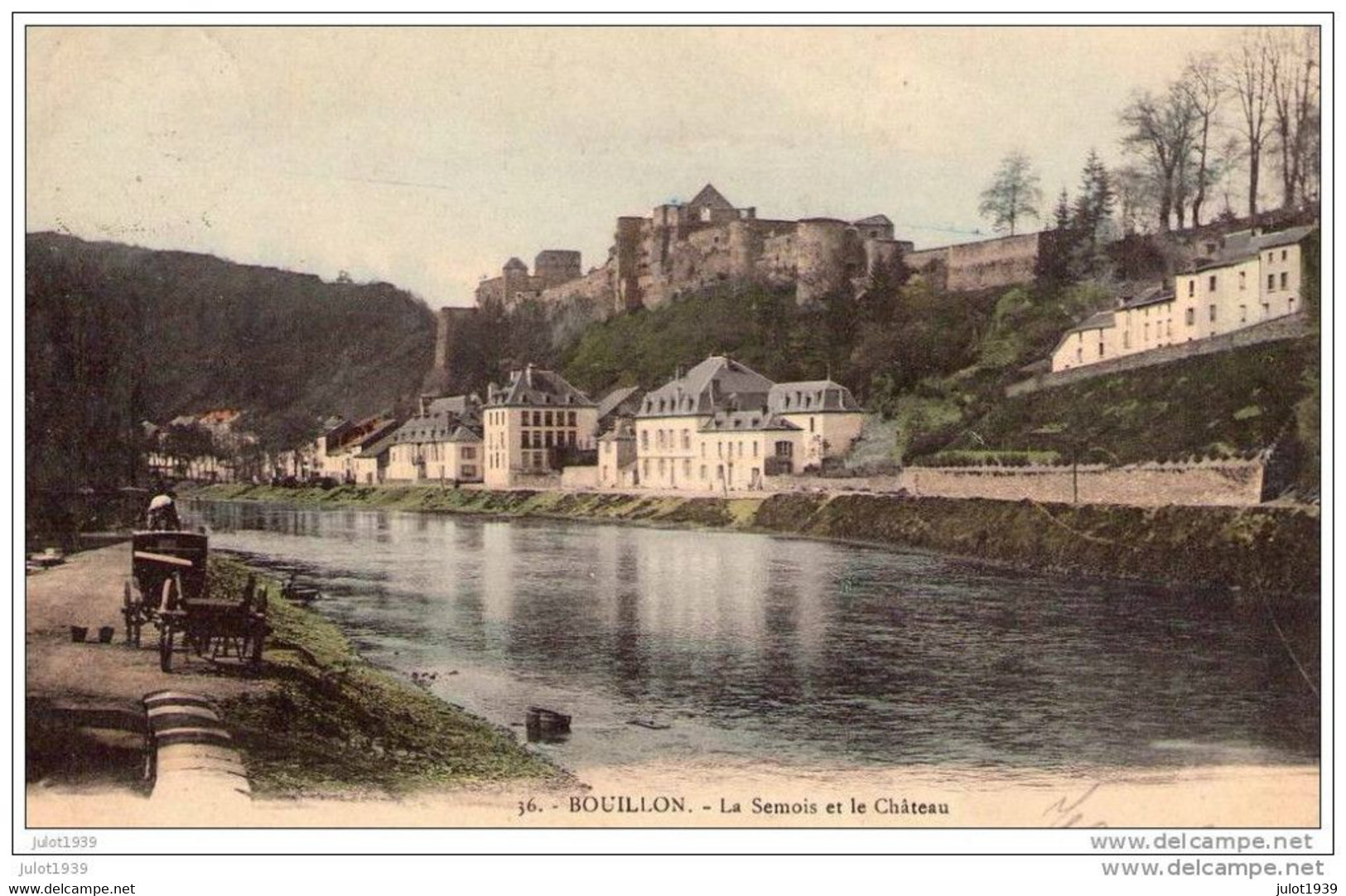 BOUILLON..-- La Semois , Le Château . 1903 Vers St - JOSSE ( Melle Bertha GERARD ) .    Voir Verso . - Bouillon