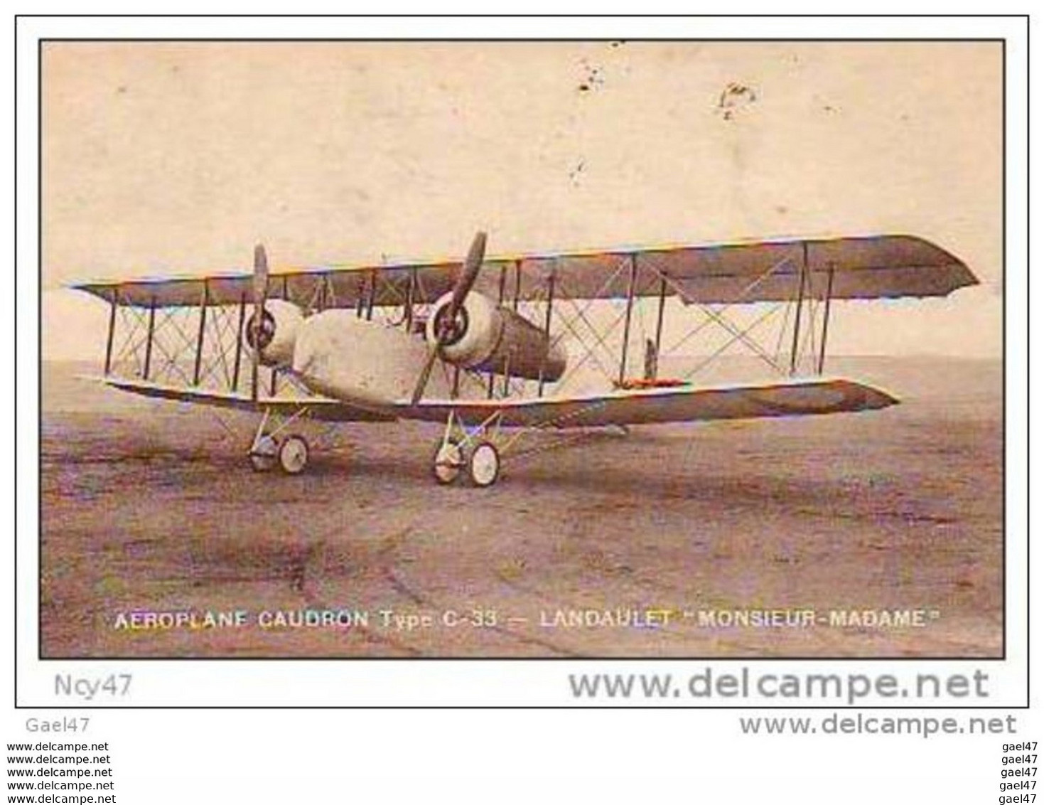 Cpa ( Avions )     Aréoplane CAUDRON  Type C- 33   - LANDAULET - 1914-1918: 1ste Wereldoorlog