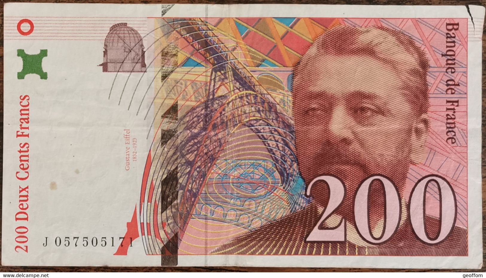 Billet De 200 Francs Gustave EIFFEL 1997 FRANCE J057505171 (cf Photos) - 200 F 1995-1999 ''Eiffel''