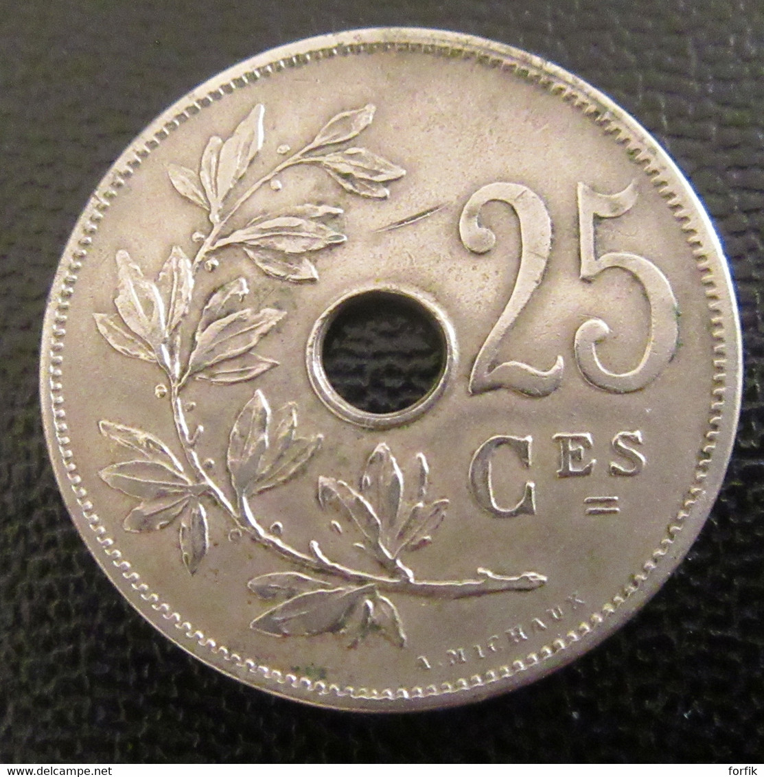 Belgique - Monnaie 25 Centimes 1908 - Légendes En Français - 25 Centimes