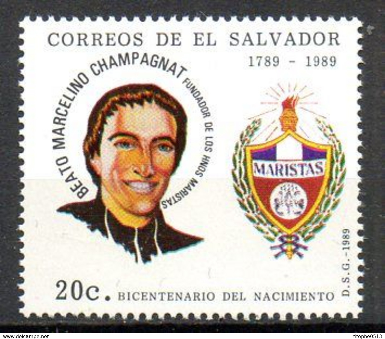 SALVADOR. N°1052 De 1989. Frères Maristes. - Christianisme