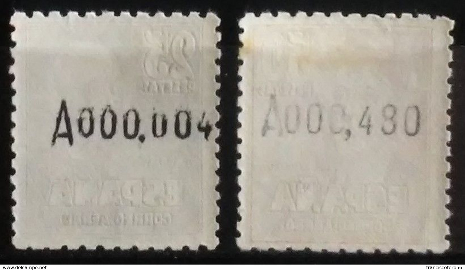 España: Año. 1947 - Aéreos. Serie, CPTA. 2/Val. ( Falla Y Zuloaga ) Número De Control Al Dorso. Dent. 9 - 3/4 X 10 -1/2 - Nuevos