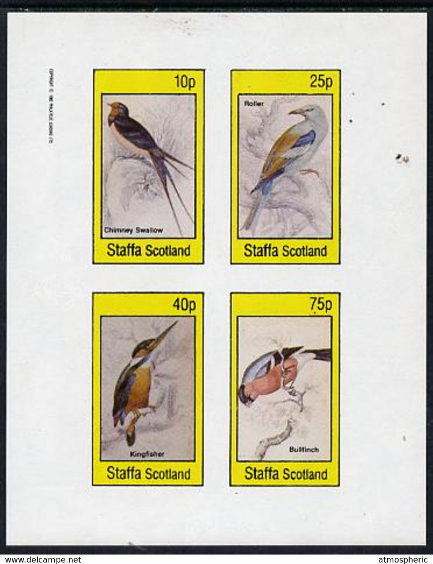 Staffa 1982 Birds #11 (Swallow, Bullfinch, Kingfisher & Roller) Perf  Set Of 4 Values (10p To 75p) U/M - Non Classés