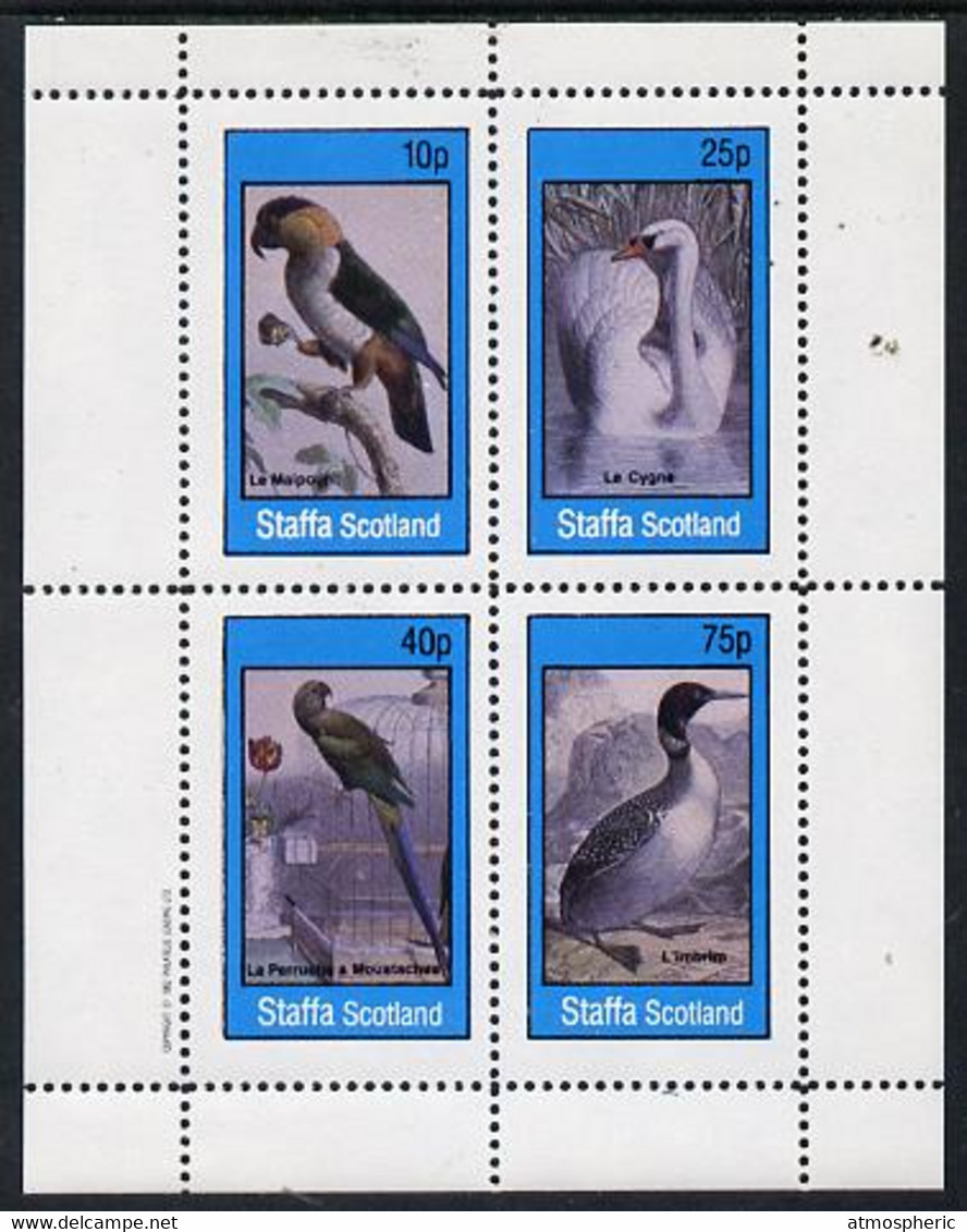 Staffa 1982 Birds #16 (Parrot, Swan, Etc) Perf  Set Of 4 Values (10p To 75p) U/M - Non Classés
