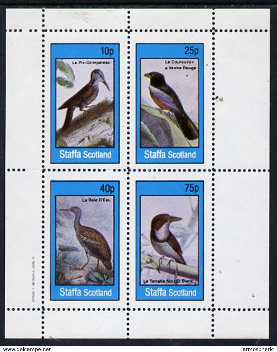 Staffa 1982 Birds #18 (Woodpecker, Kingfisher, Etc) Perf  Set Of 4 Values (10p To 75p) U/M - Non Classificati