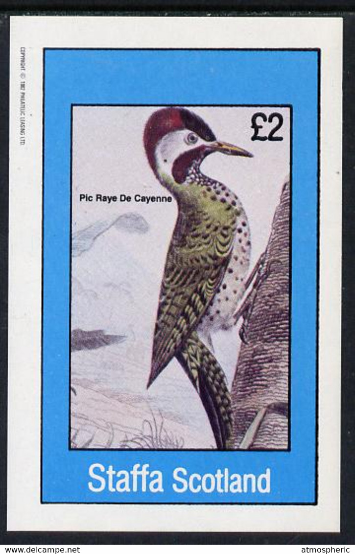 Staffa 1982 Birds #18 (Woodpecker) Imperf Deluxe Sheet (£2 Value) U/M - Sin Clasificación