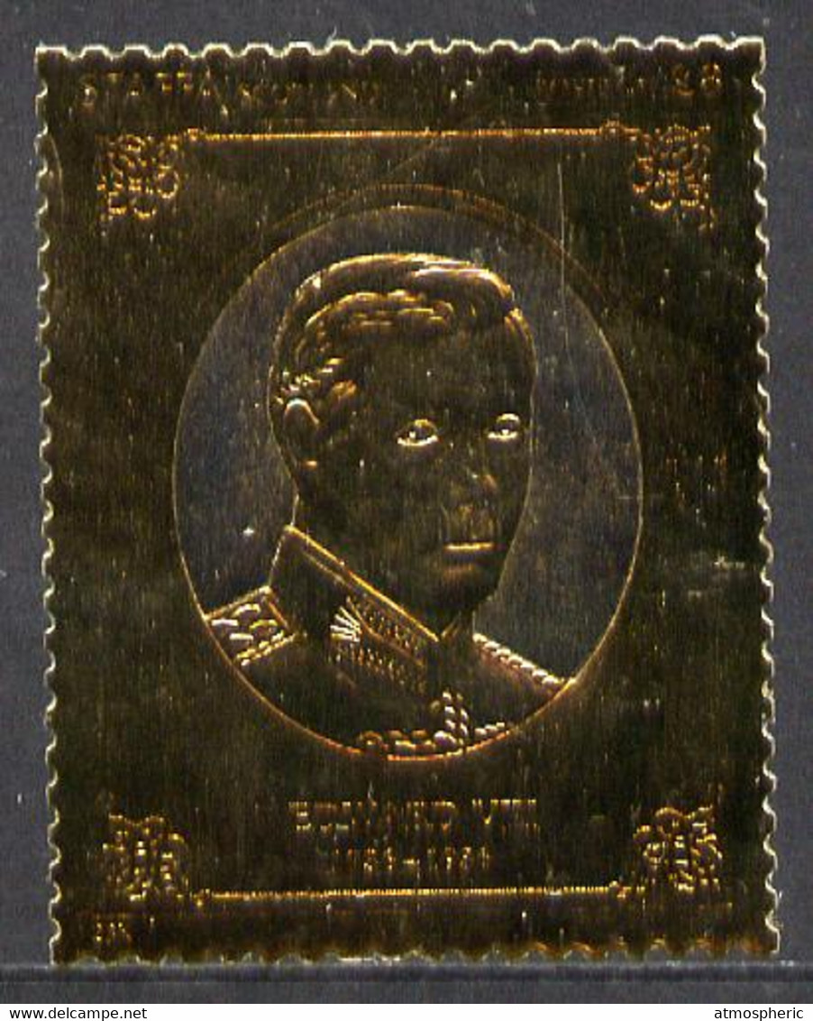 Staffa 1977 Monarchs £8 Edward VIII Embossed In 23k Gold Foil (Rosen #506) U/M - Ohne Zuordnung