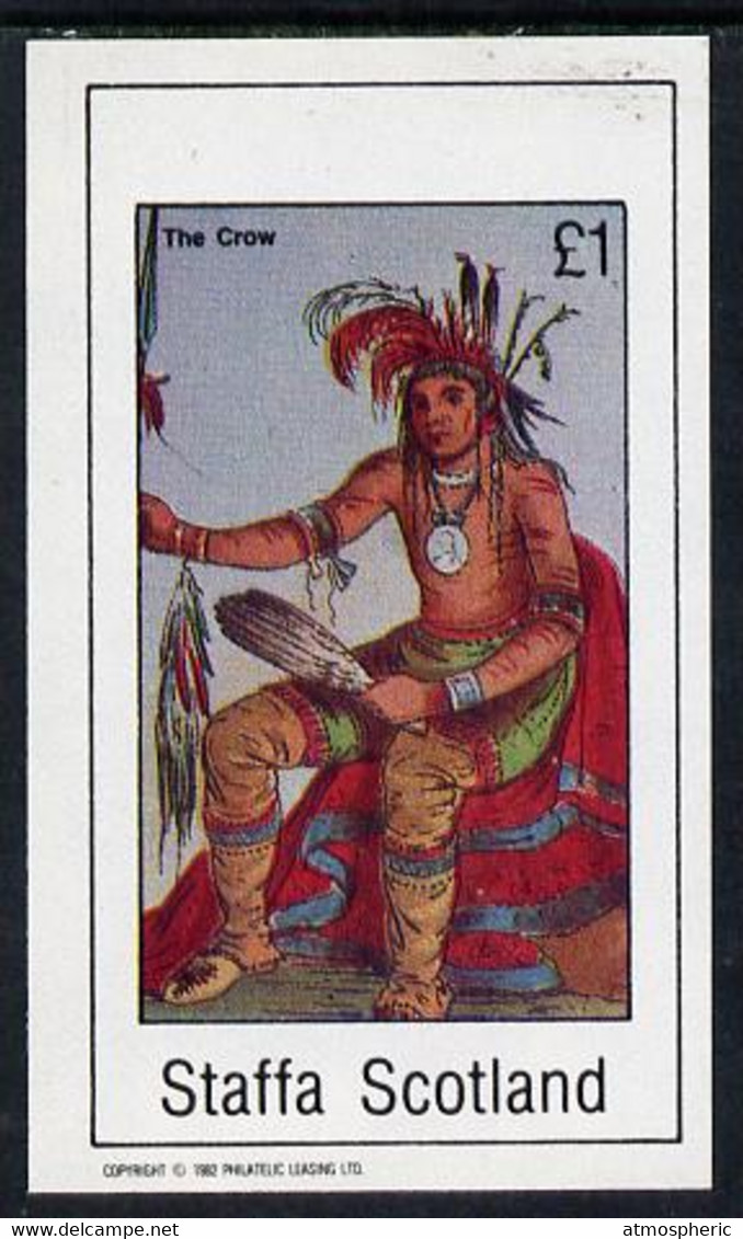 Staffa 1982 N American Indians #04 Imperf Souvenir Sheet U/M (£1 Value) - Sin Clasificación