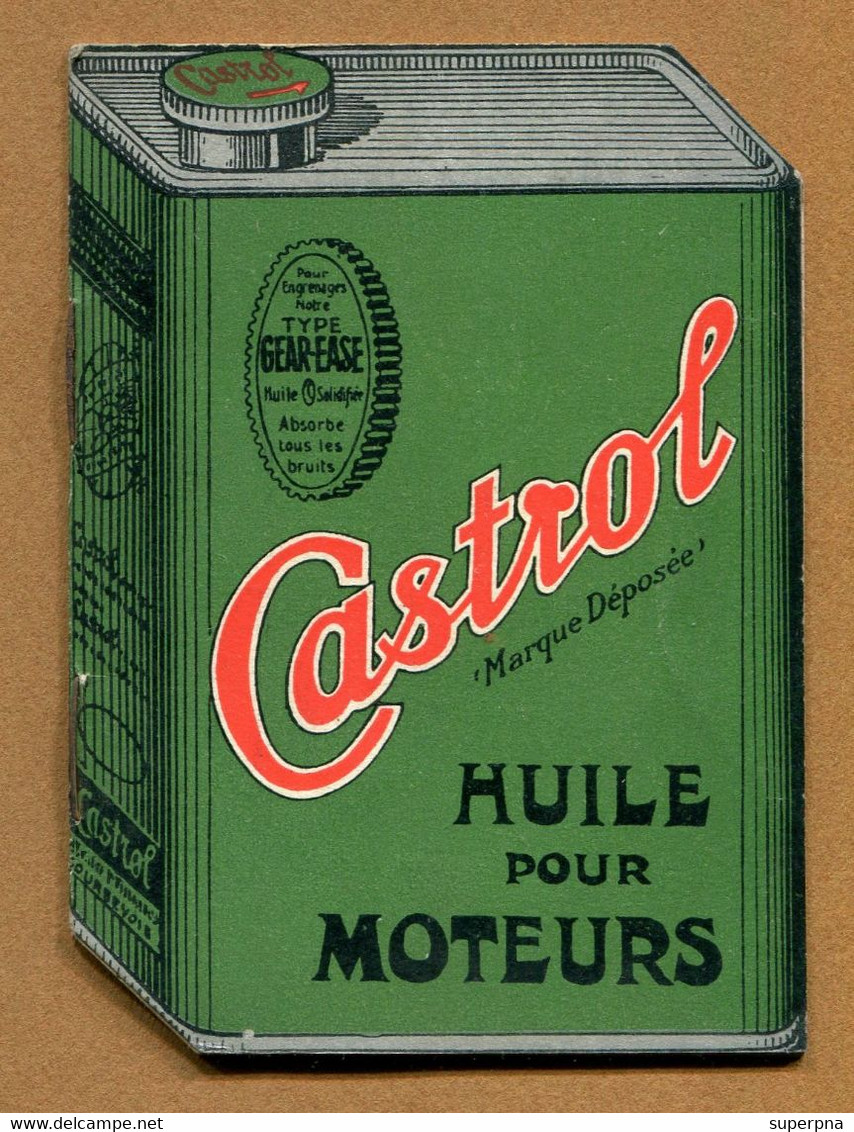 CARNET PUBLICITAIRE : " HUILE De MOTEUR CASTROL "  Bidon D'huile (1932) - Advertising