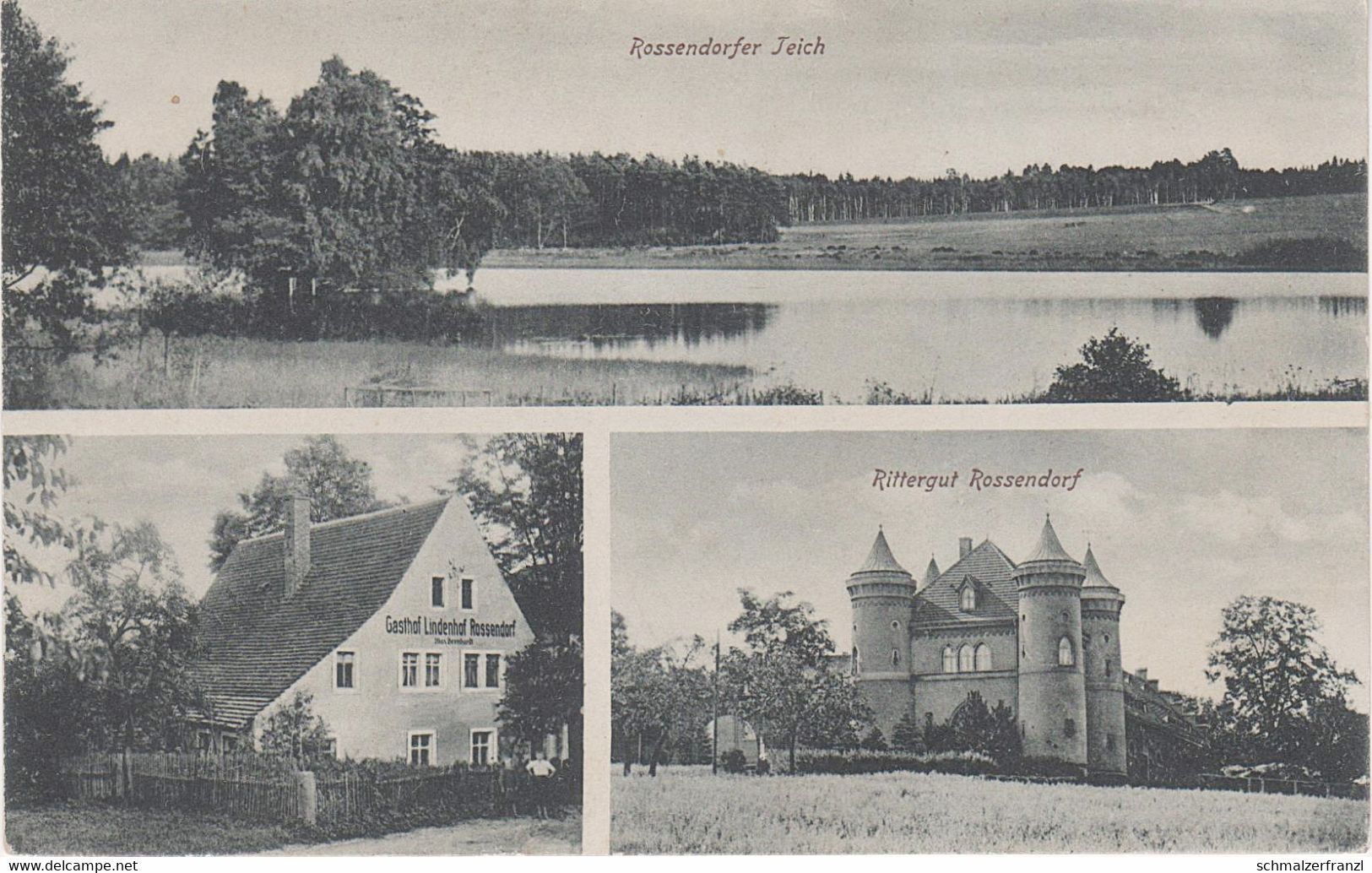 AK Rossendorf Gasthof Lindenhof Rittergut Teich A Dresden Weißig Bühlau Wilschdorf Eschdorf Schullwitz Radeberg Arnsdorf - Radeberg