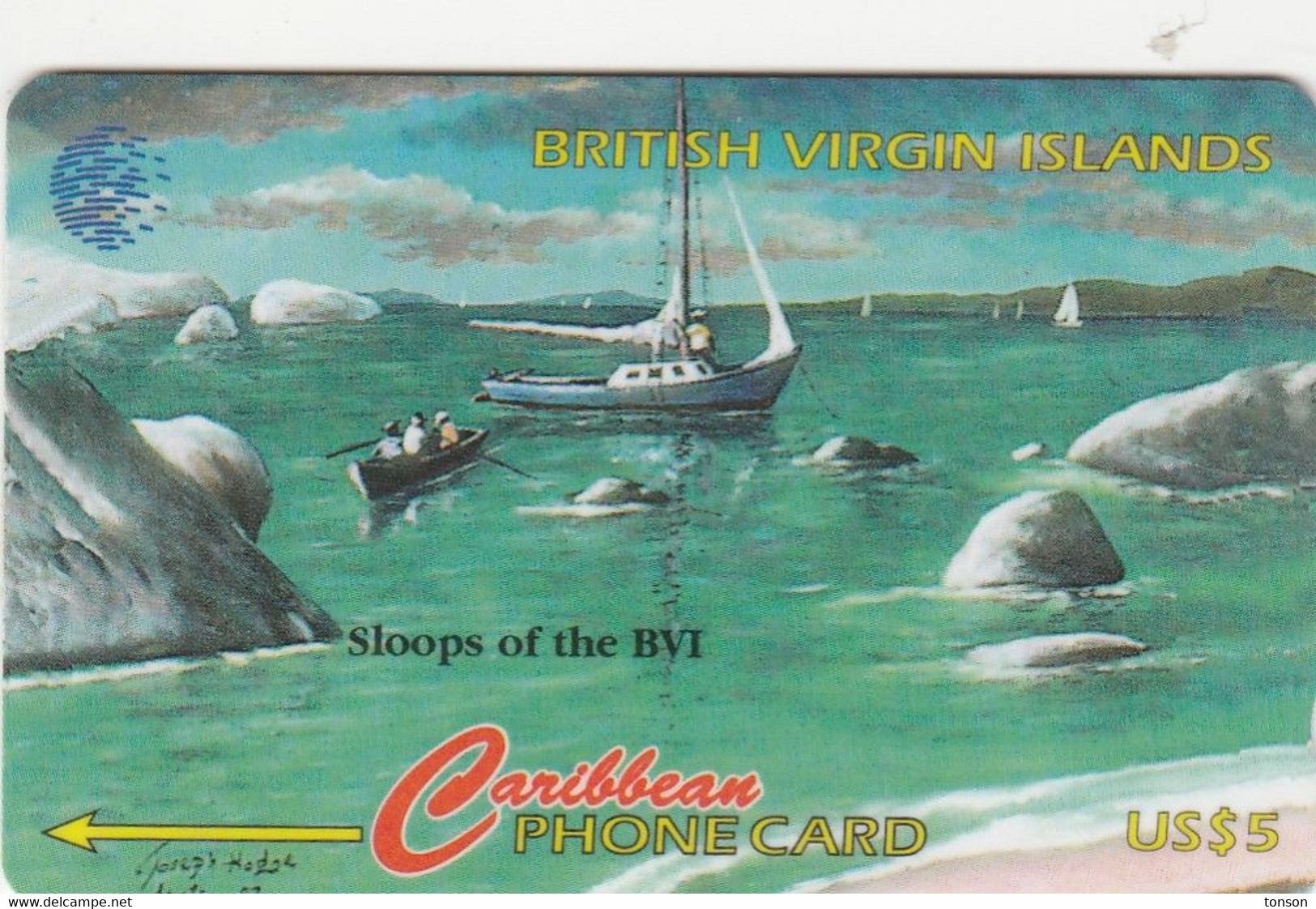 Britsh Virgin Islands, BVI-218A, Sloops, Ship, 218CVVA, 2 Scans. - Virgin Islands