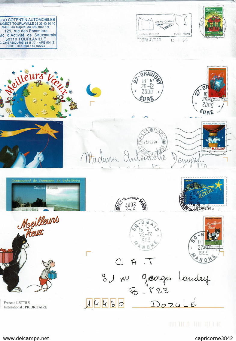 5 Enveloppes PAP - VŒUX ET FETES - PAP: Sonstige (1995-...)