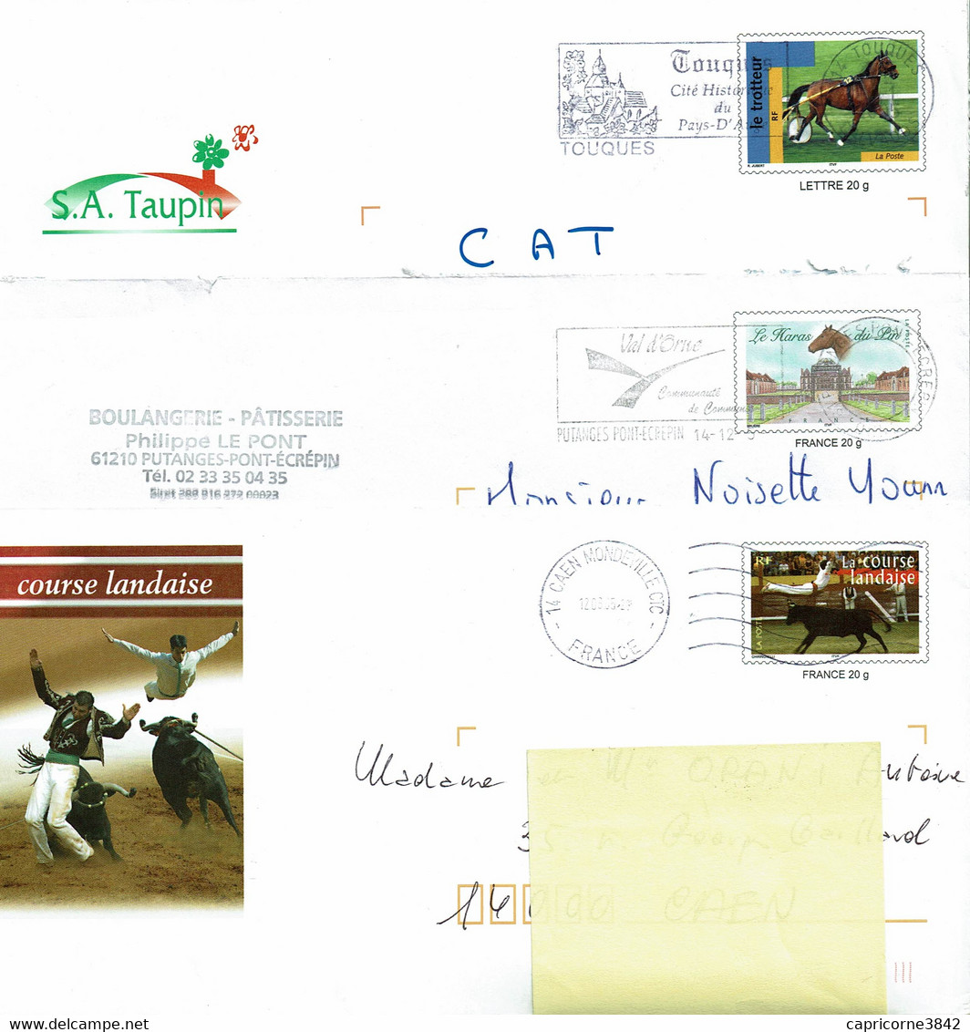 3 Enveloppes PAP - COURSE LANDAISE - LE TROTTEUR Et LE HARAS DU PIN - Prêts-à-poster:  Autres (1995-...)