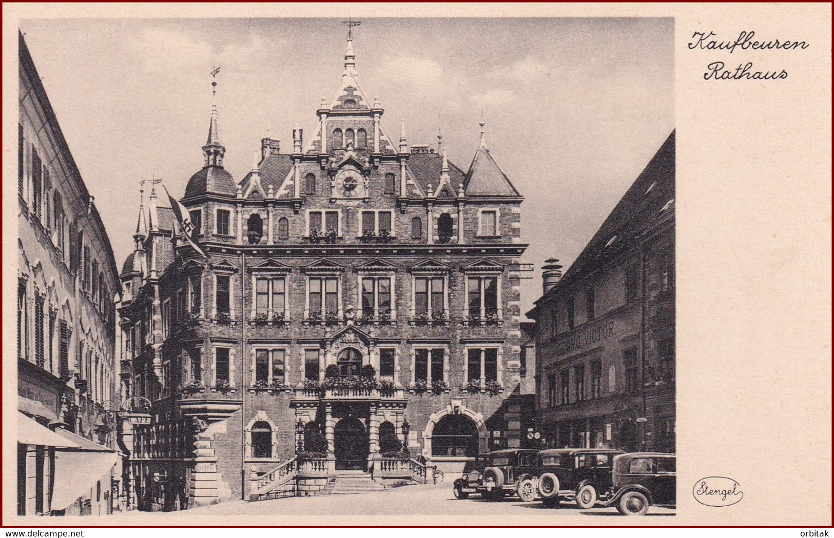 Kaufbeuren * Rathaus, Auto, Gebäude, Stadtteil * Deutschland * AK3085 - Kaufbeuren