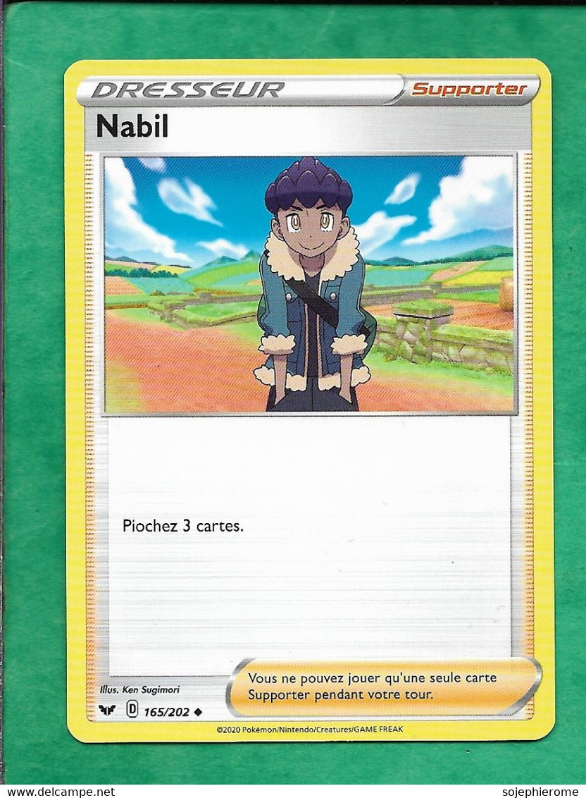 Pokémon 2020 Epée Et Bouclier 165/202 Nabil 2scans - Épée & Bouclier