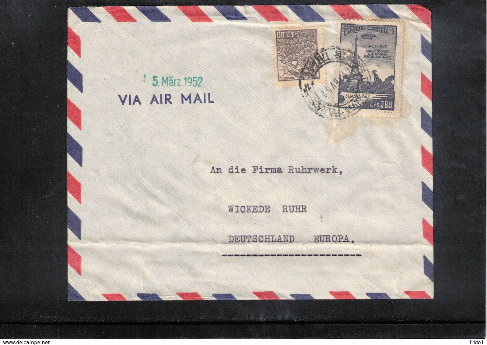 Brazil 1952 Interesting Airmail Letter - Sonstige & Ohne Zuordnung