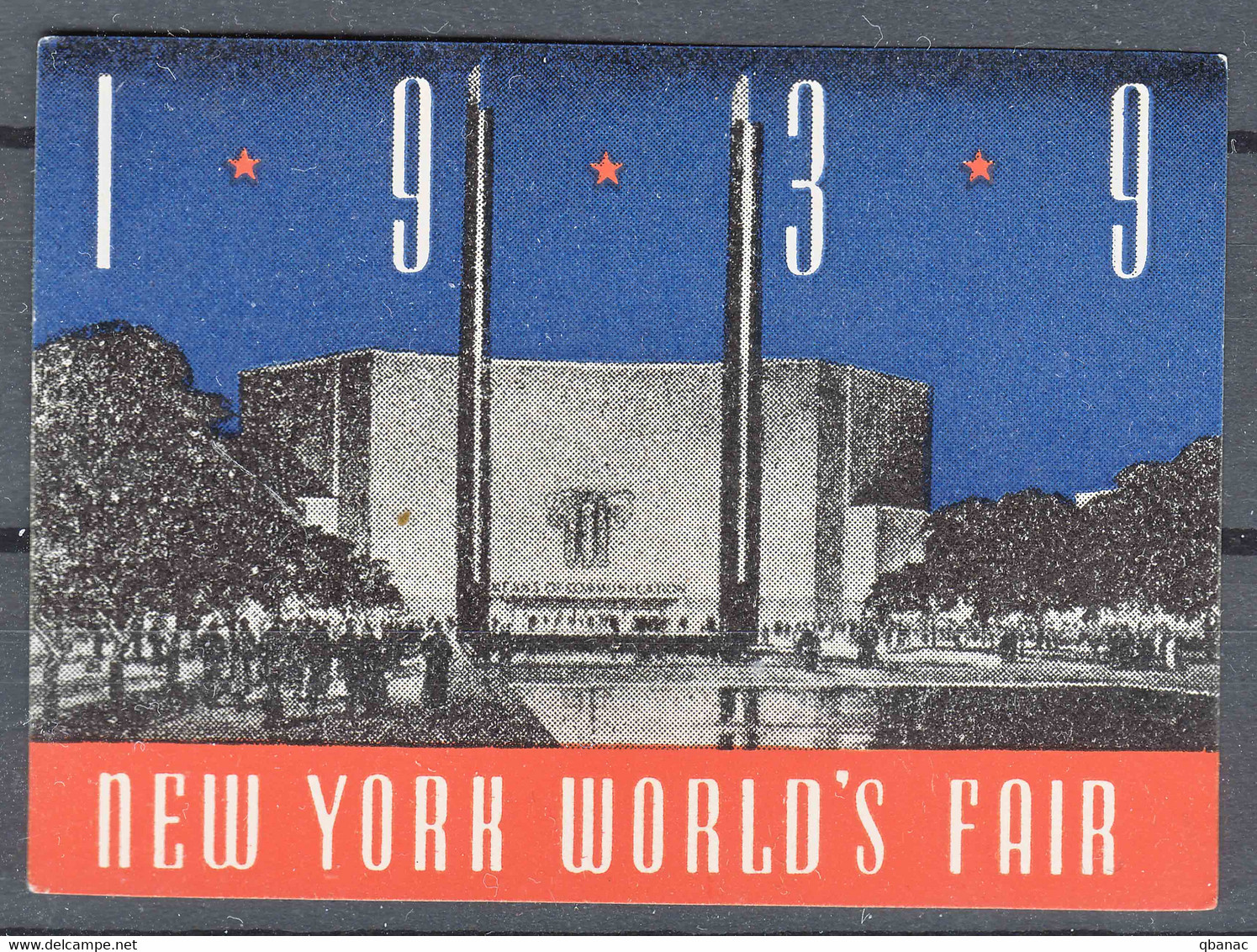 USA 1939 New York World Fair, Vignette, Cinderella, Lebel - Ohne Zuordnung