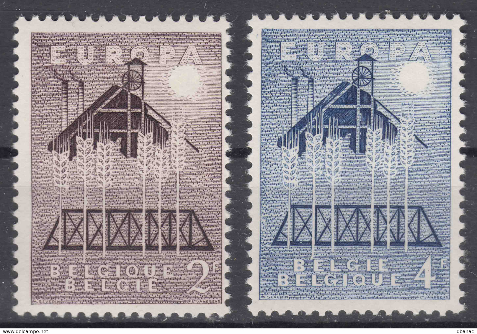 Belgium 1957 Europa-CEPT Mi#1070-1071 Mint Never Hinged - 1957