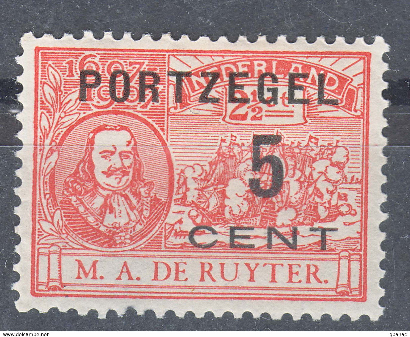Netherlands 1907 Postage Due PORTZEGEL Mi#33 Mint Hinged - Postage Due