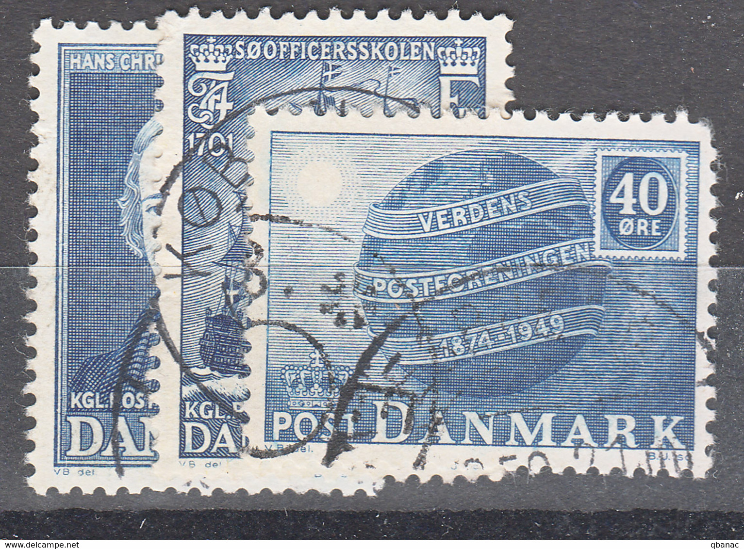 Denmark 1949,1951 Mi#320,324,325 Used - Used Stamps