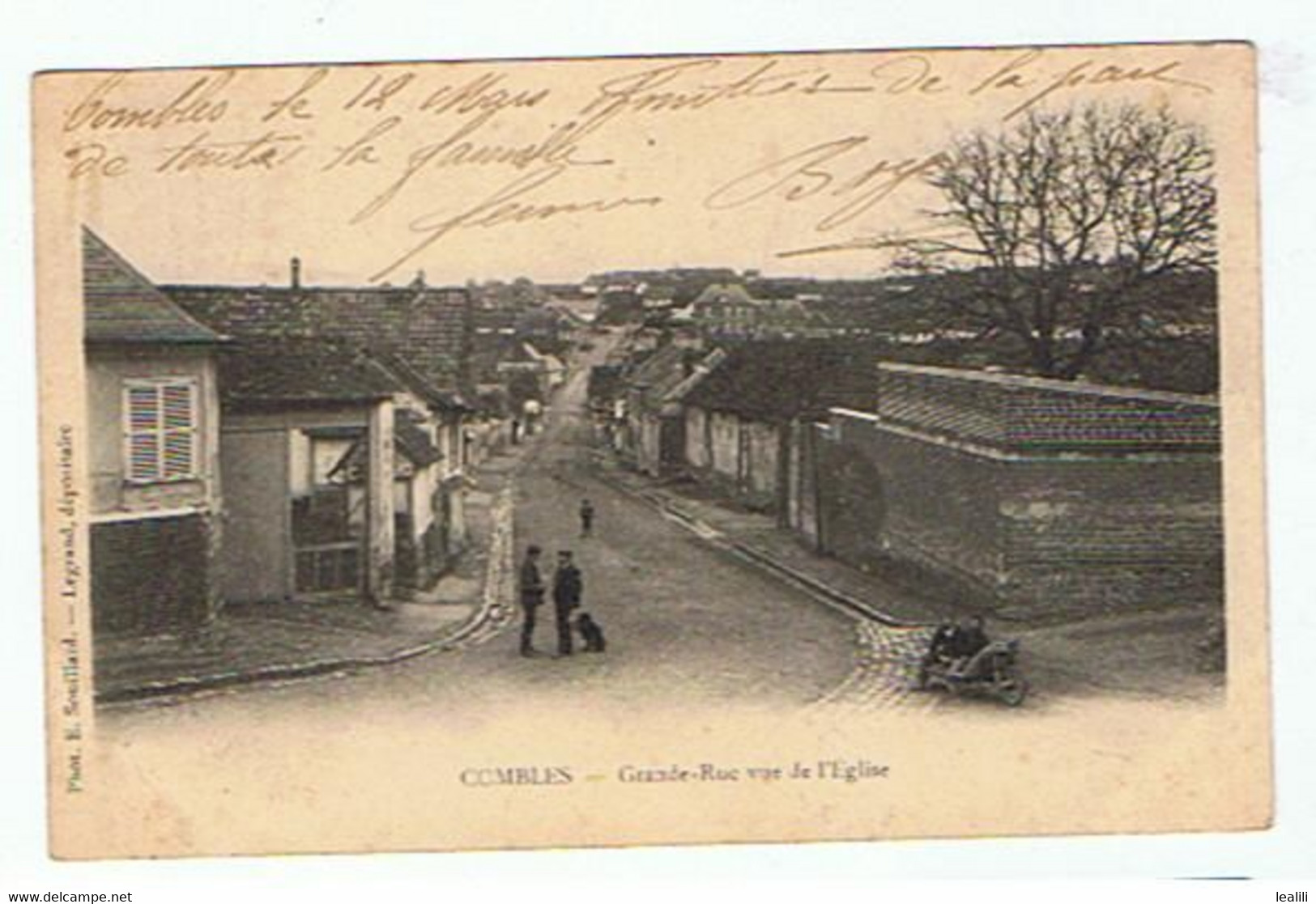 COMBLES * GRANDE RUE VUE DE L'EGLISE 1904* - Combles