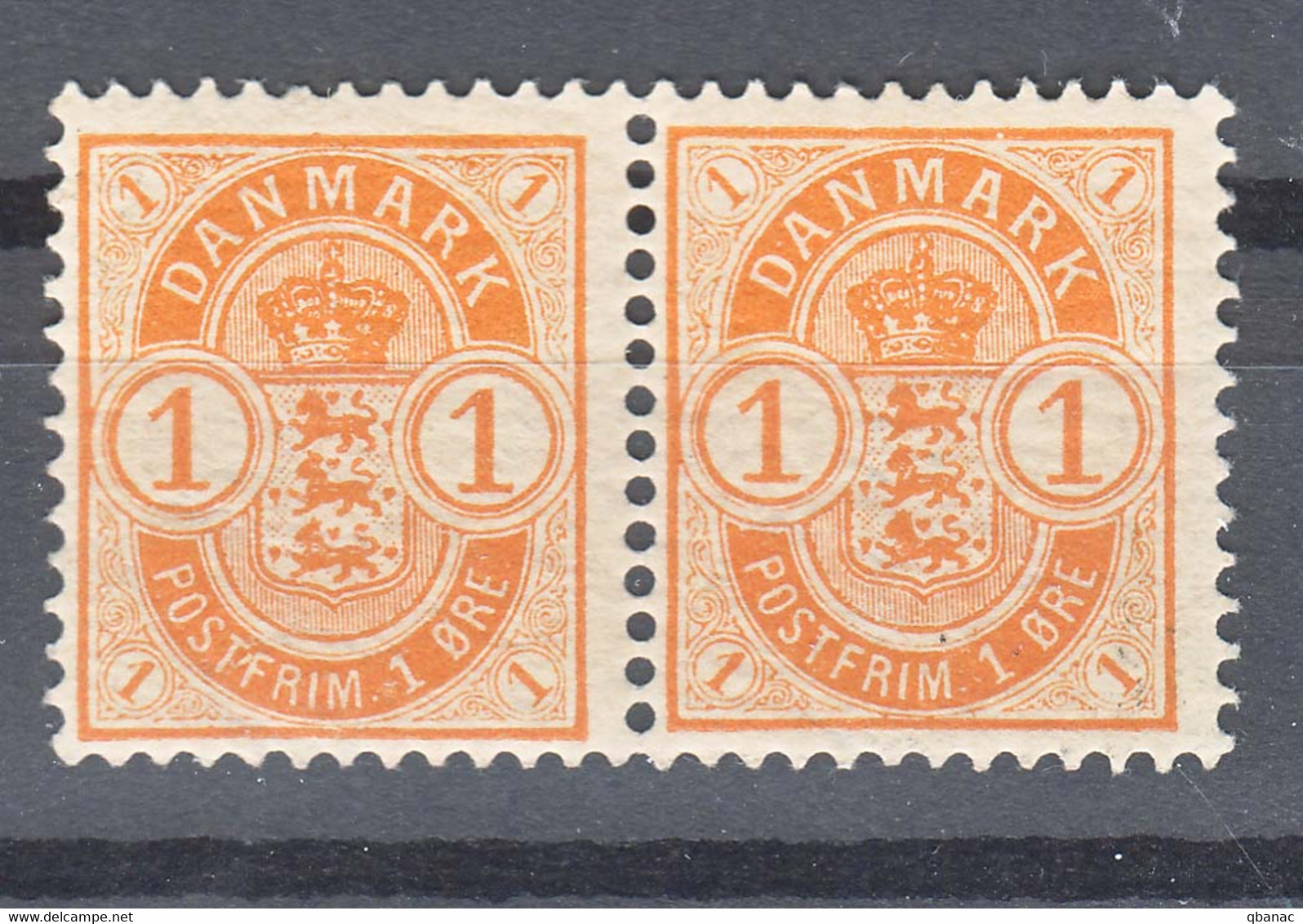 Denmark 1901 Mi#37 Mint Never Hinged Pair - Ungebraucht