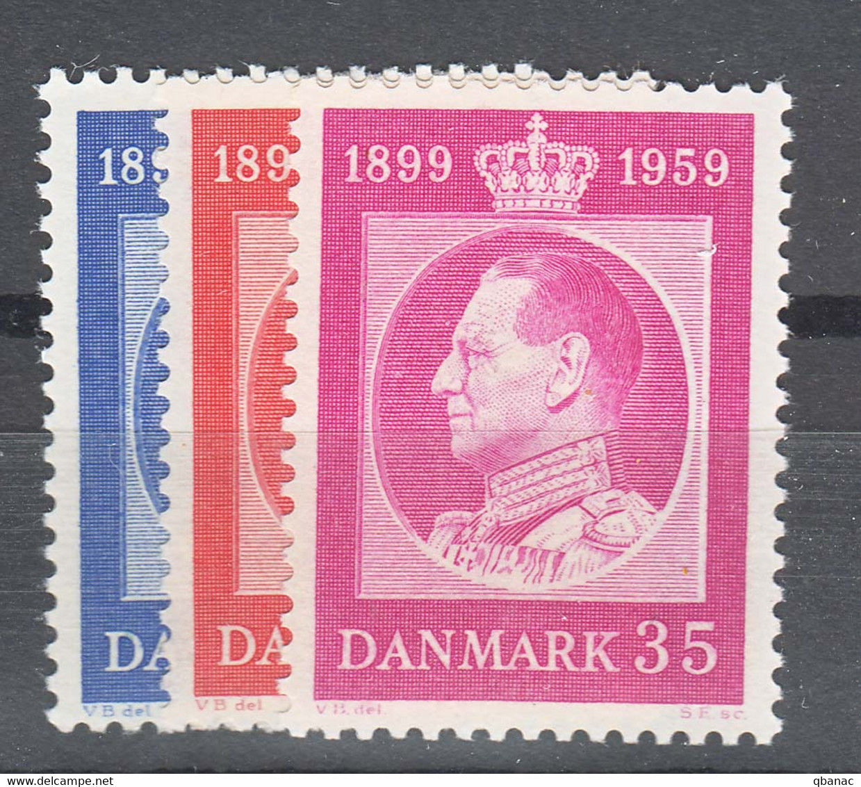 Denmark 1959 Mi#371-373 Mint Never Hinged - Nuovi