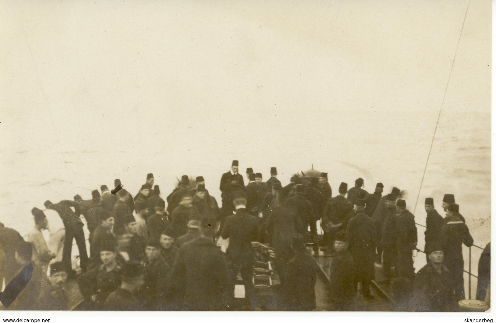 Turkey SMS Breslau Midilli Original Photo Postcard Black Sea With Turkish Officers (397) - Brieven En Documenten