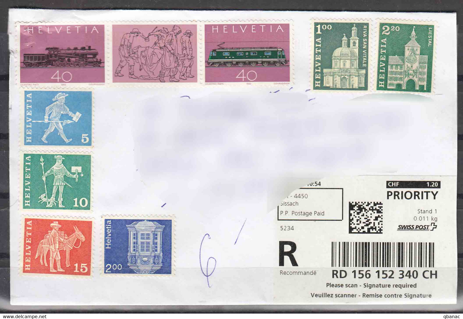 Switzerland Modern Cover To Serbia - Storia Postale