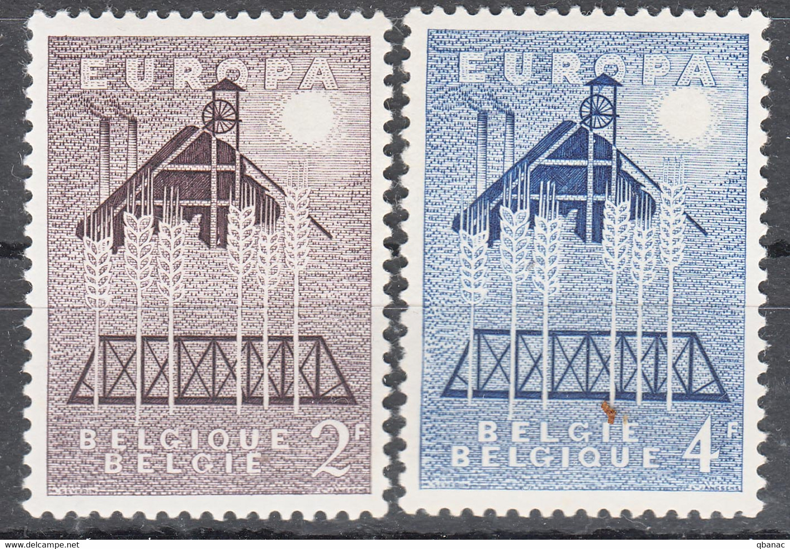 Belgium 1957 Europa-CEPT Mi#1070-1071 Mint Never Hinged - 1957