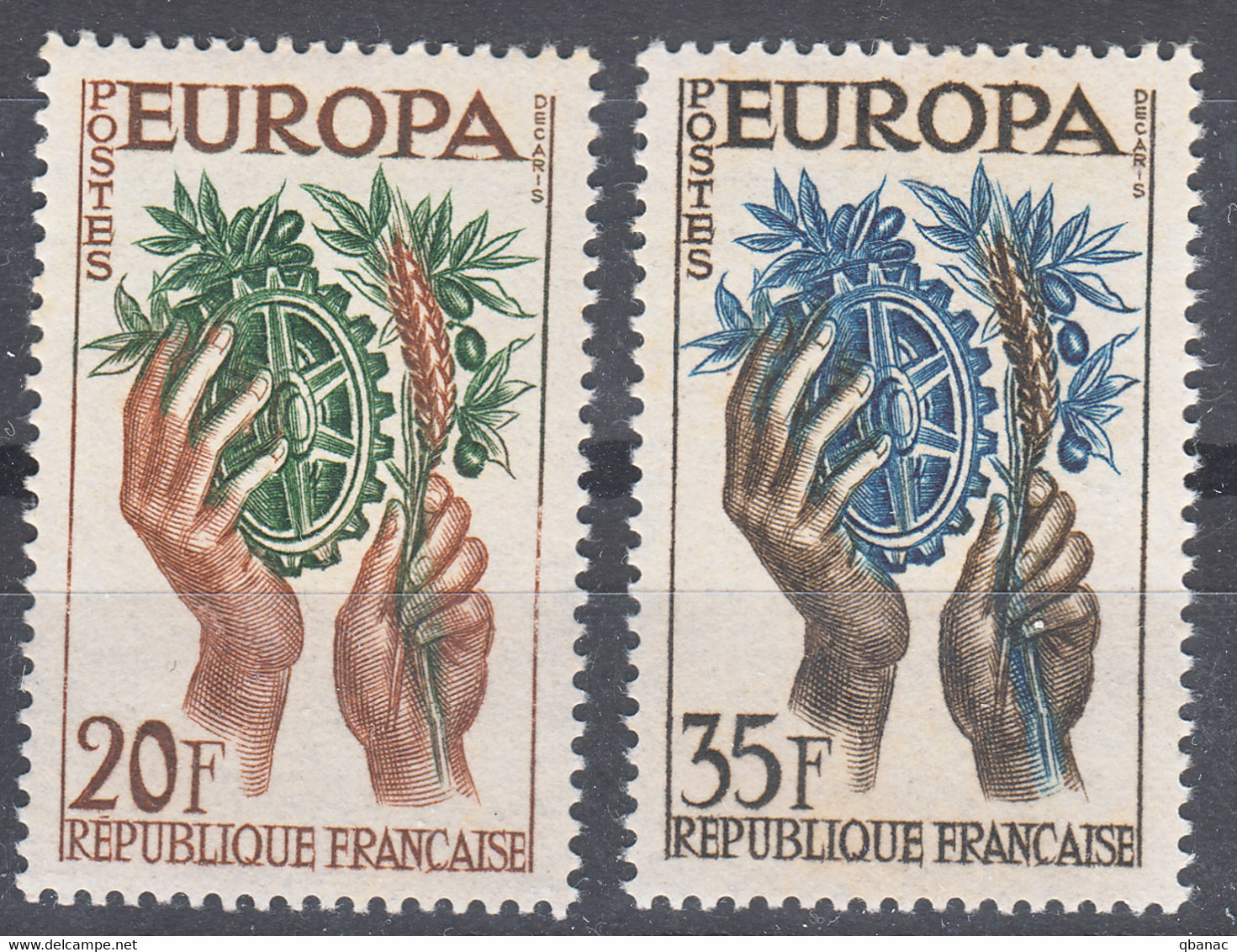 France 1957 Europa CEPT Mi#1157-1158 Mint Never Hinged - 1957