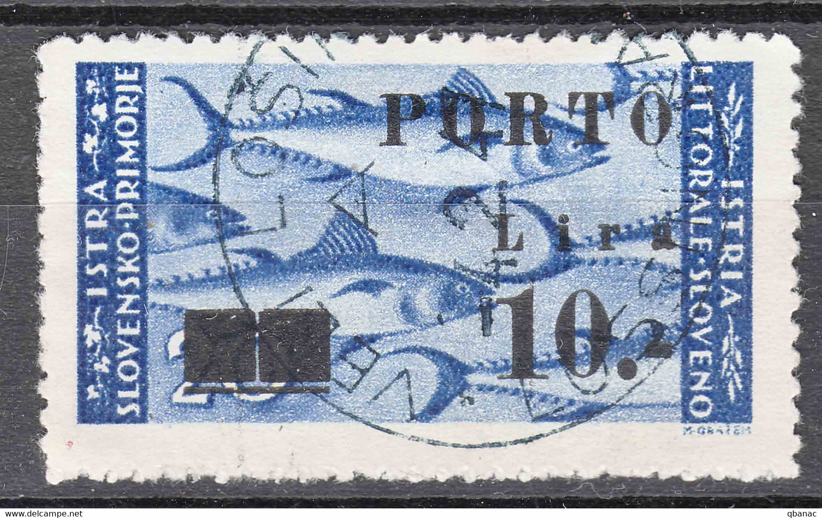 Istria Litorale Yugoslavia Occupation, Porto 1946 Sassone#17 Used - Occ. Yougoslave: Istria