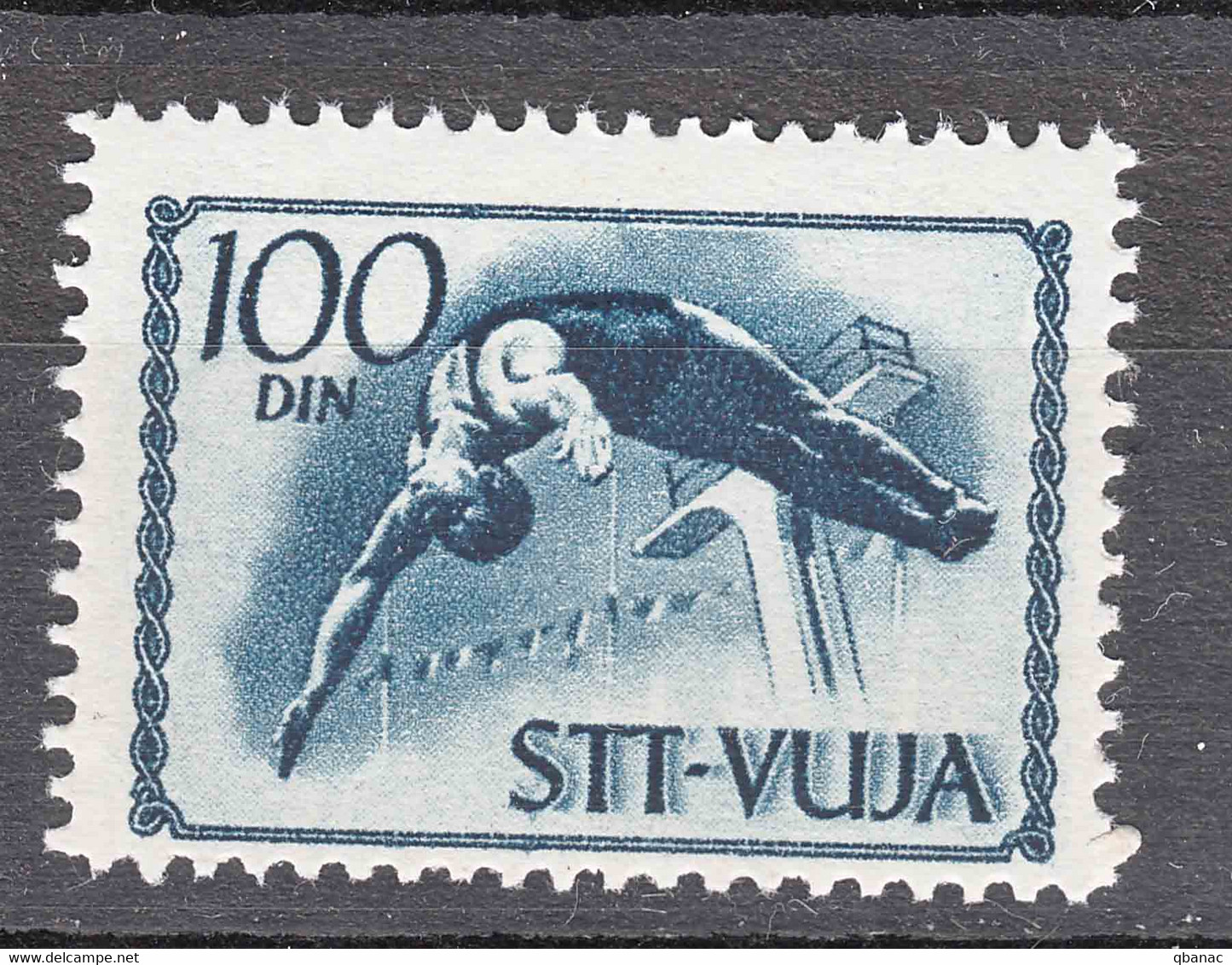 Italy Yugoslavia Trieste Zone B, Sport 1952 Mi#65, Sassone#51 Key Stamp, Mint Hinged - Nuovi