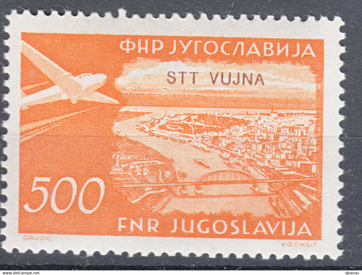 Italy Yugoslavia Trieste Zone B, Airmail 1954 Mi#139, Sassone#31 Mint Never Hinged - Neufs