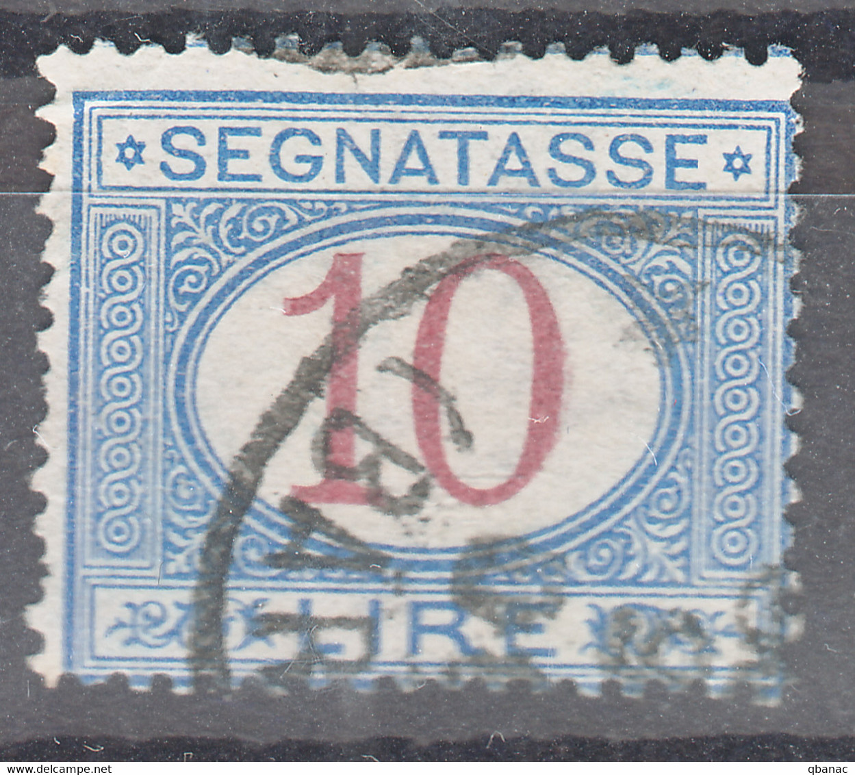 Italy 1870 Porto Segnatasse Sassone#14 Mi#14, 10 Lire, Used - Postage Due