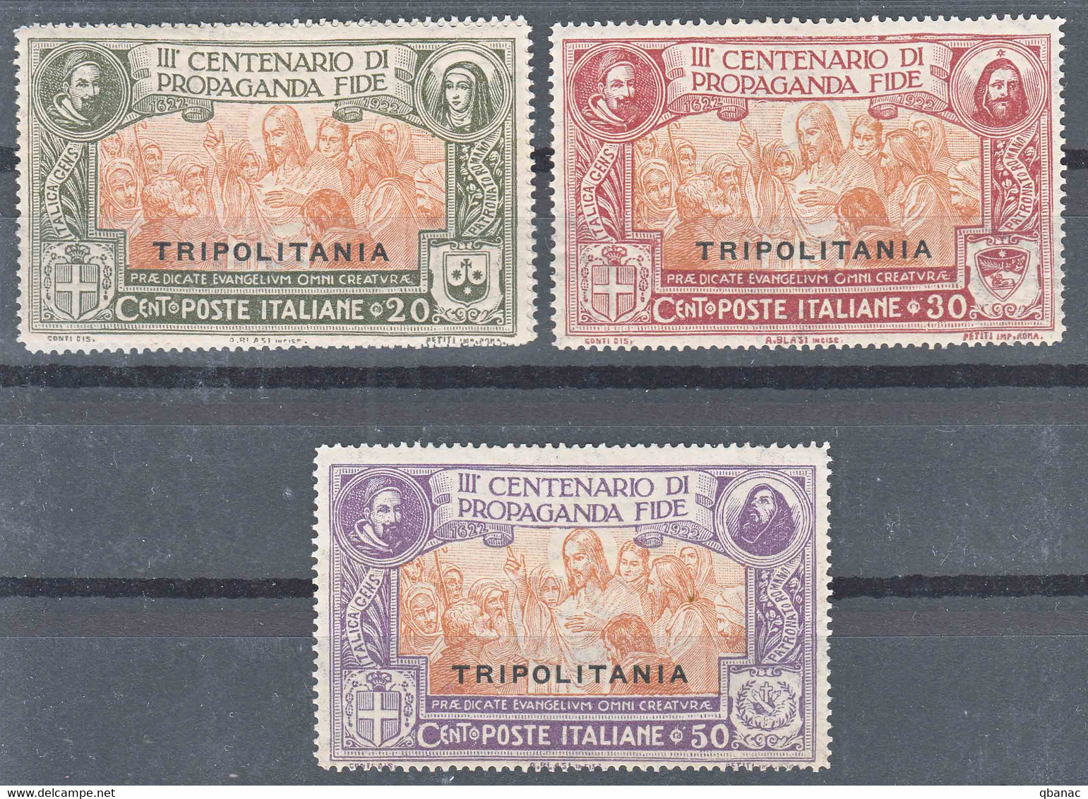 Italy Colonies Tripolitania 1923 Sassone#1,2,3 Mint Hinged - Tripolitania