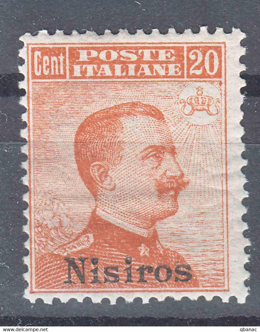 Italy Colonies Aegean Islands, Nisiros (Nisiro) 1916/17 Without Watermark Sassone#9 Mi#11 VII Mint Hinged - Aegean (Nisiro)