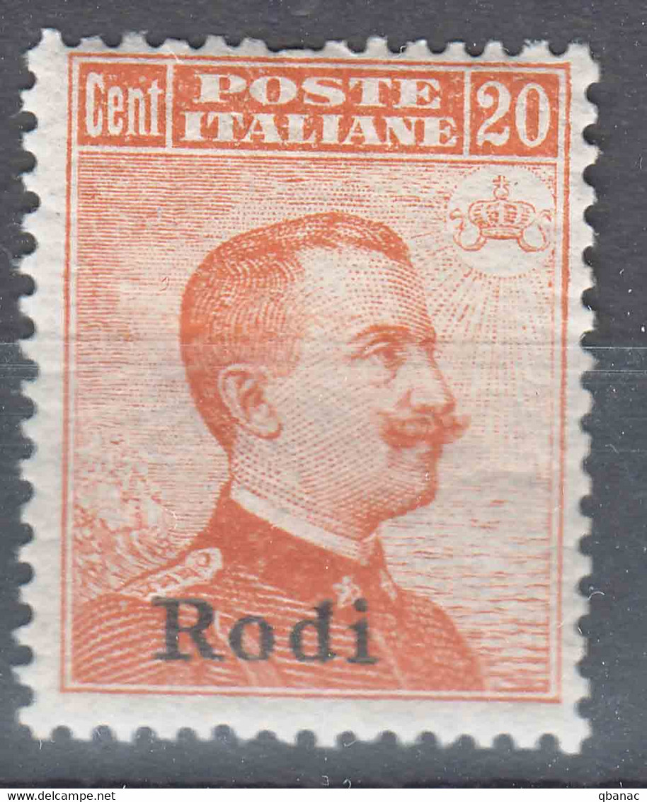 Italy Colonies Aegean Islands, Rodi 1916/17 Without Watermark Sassone#10 Mi#11 X Mint Hinged - Egeo (Rodi)