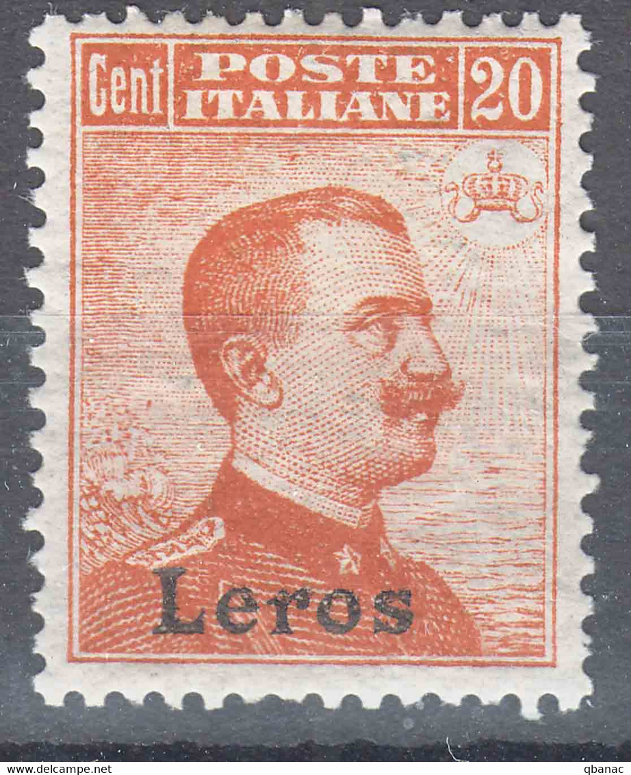 Italy Colonies Aegean Islands, Leros (Lero) 1916/17 Without Watermark Sassone#9 Mi#11 V Mint Hinged - Egée (Lero)