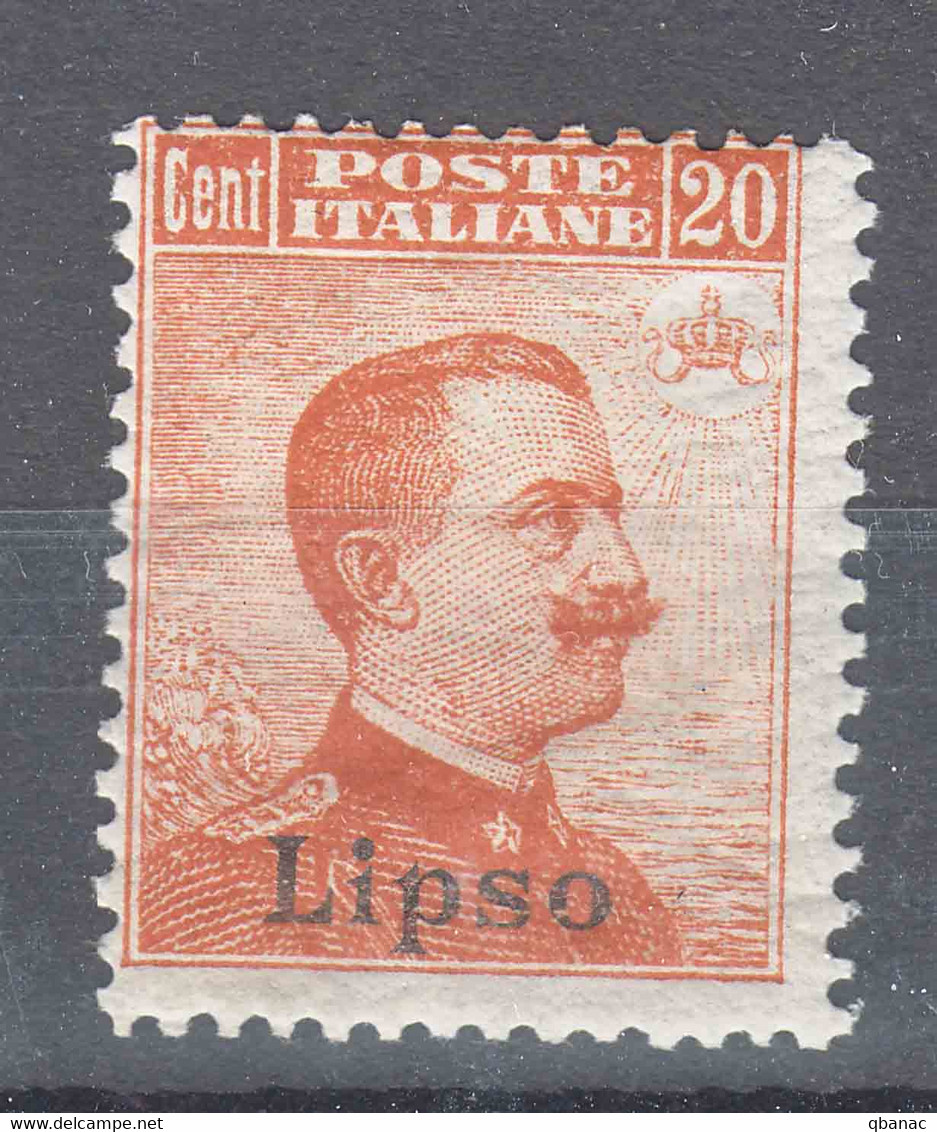 Italy Colonies Aegean Islands, Lipso 1916/17 Without Watermark Sassone#9 Mi#11 VI Mint Hinged - Egée (Lipso)