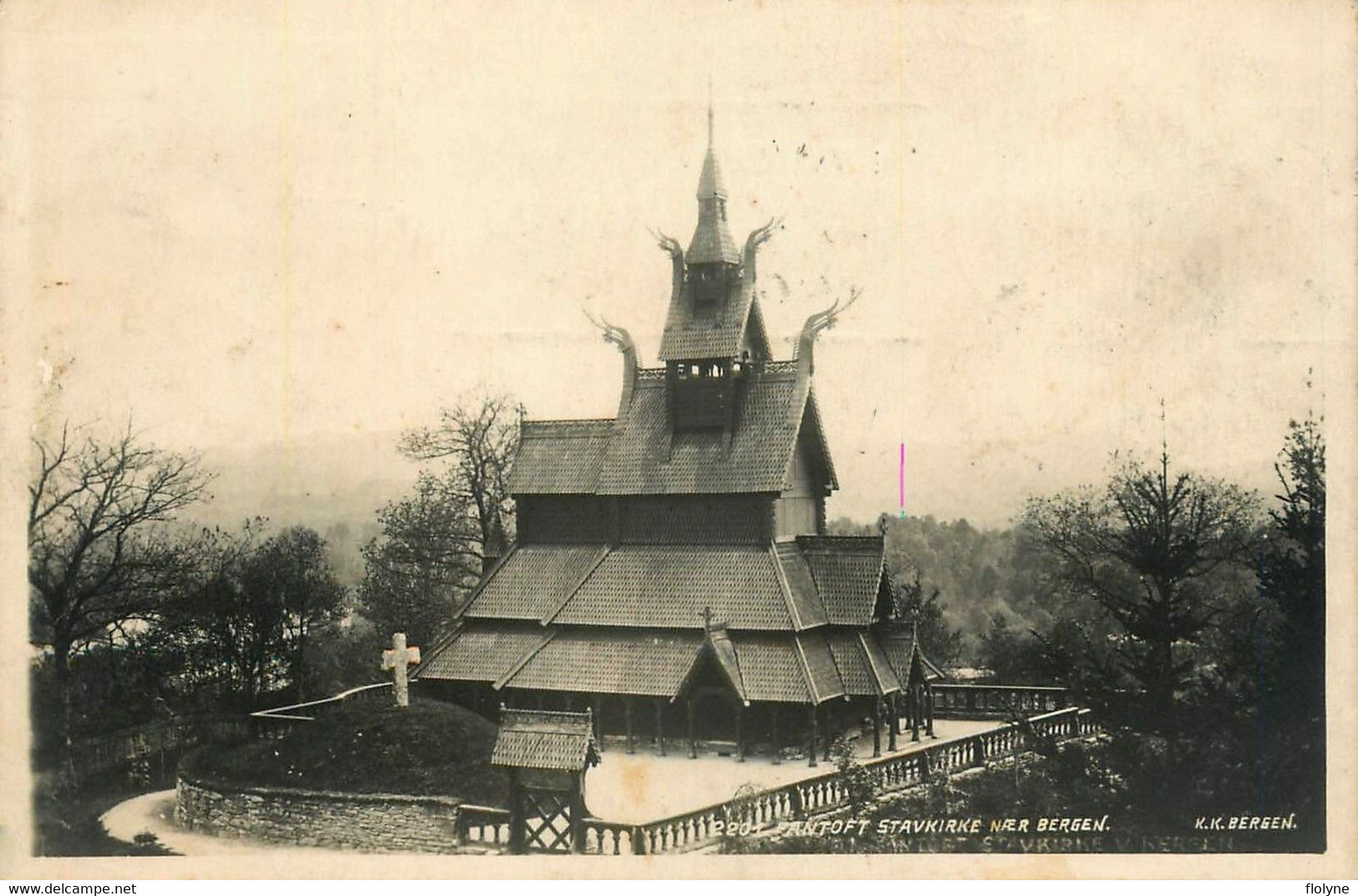 Bergen - Carte Photo - Fantoft Stavkirke - Norvège - Norway - Norway