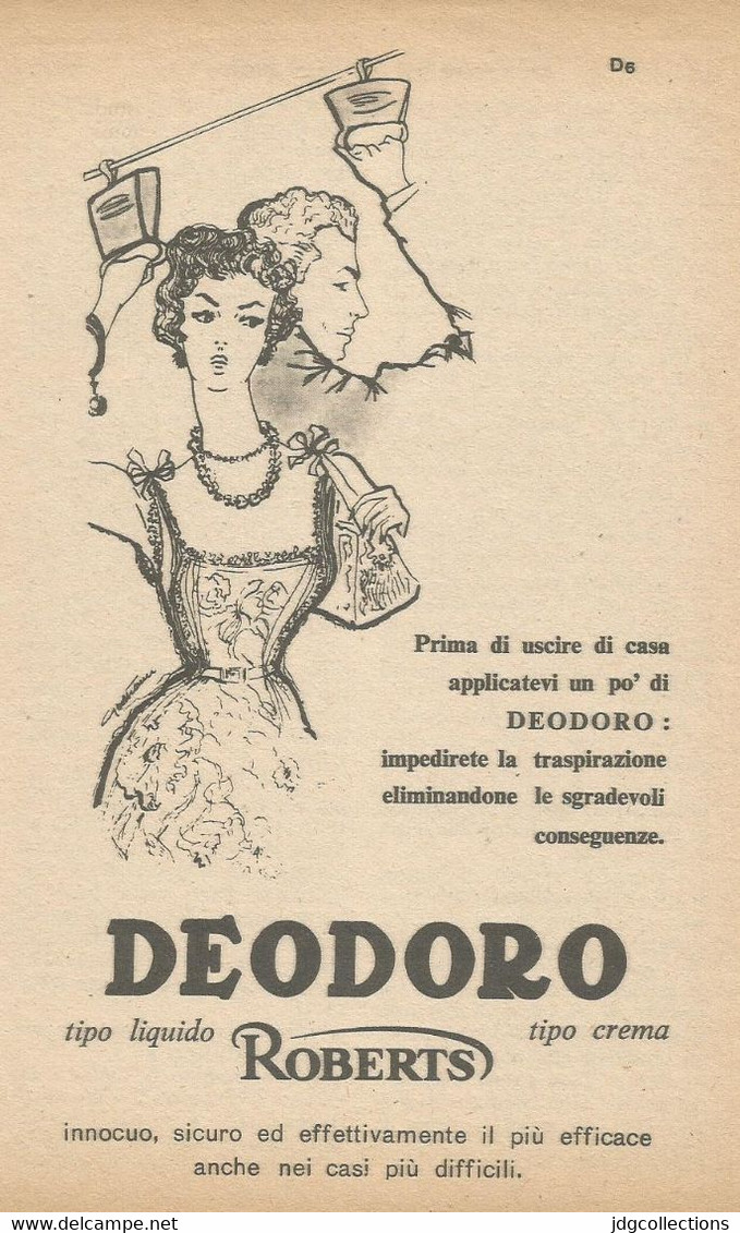 # DEODORO MANETTI & ROBERTS Florence 1950s Advert Pubblicità Publicitè Reklame Firenze Deodorant Desodorant Cosmetics - Ohne Zuordnung