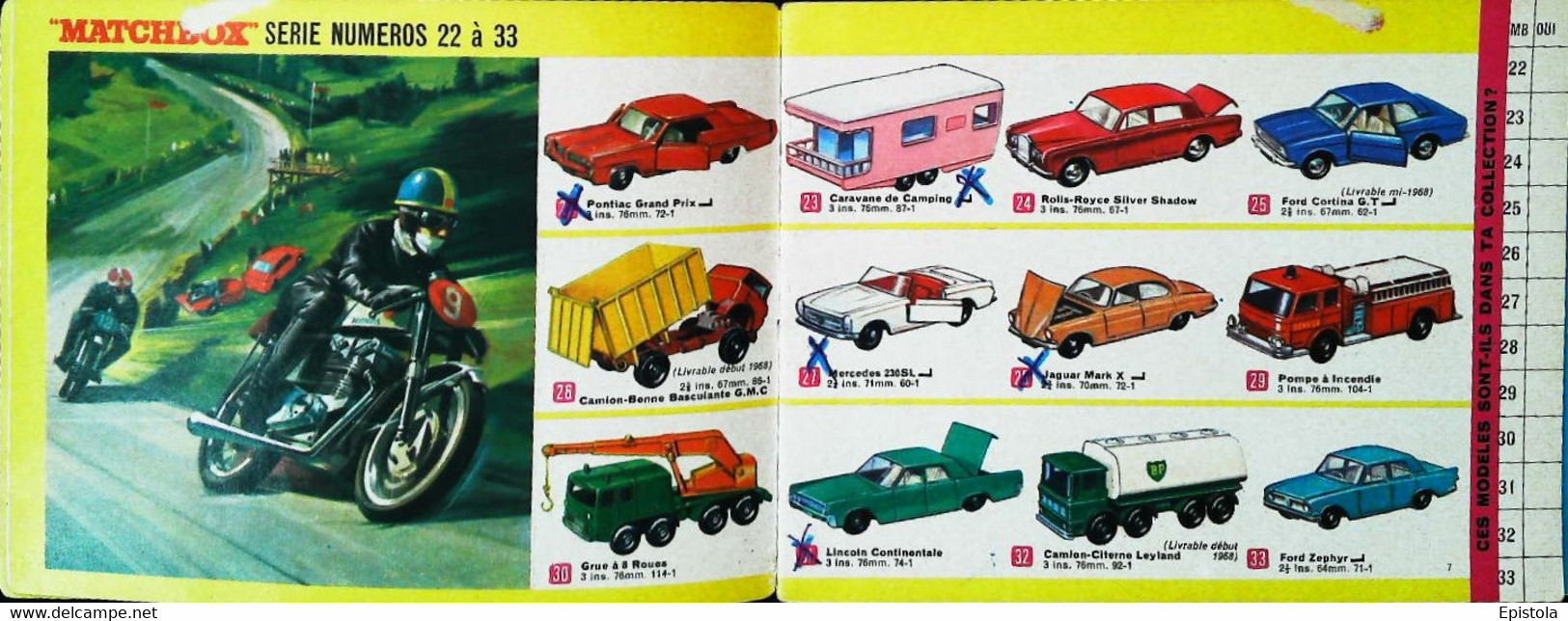 ► Catalogue 1968 MATCHBOX 38 Pages 14 X 10.5 Cm - Jouet (Modeles Reduits Automobile Taille Boite Alumettes) Die-cast Toy - Catalogues & Prospectus