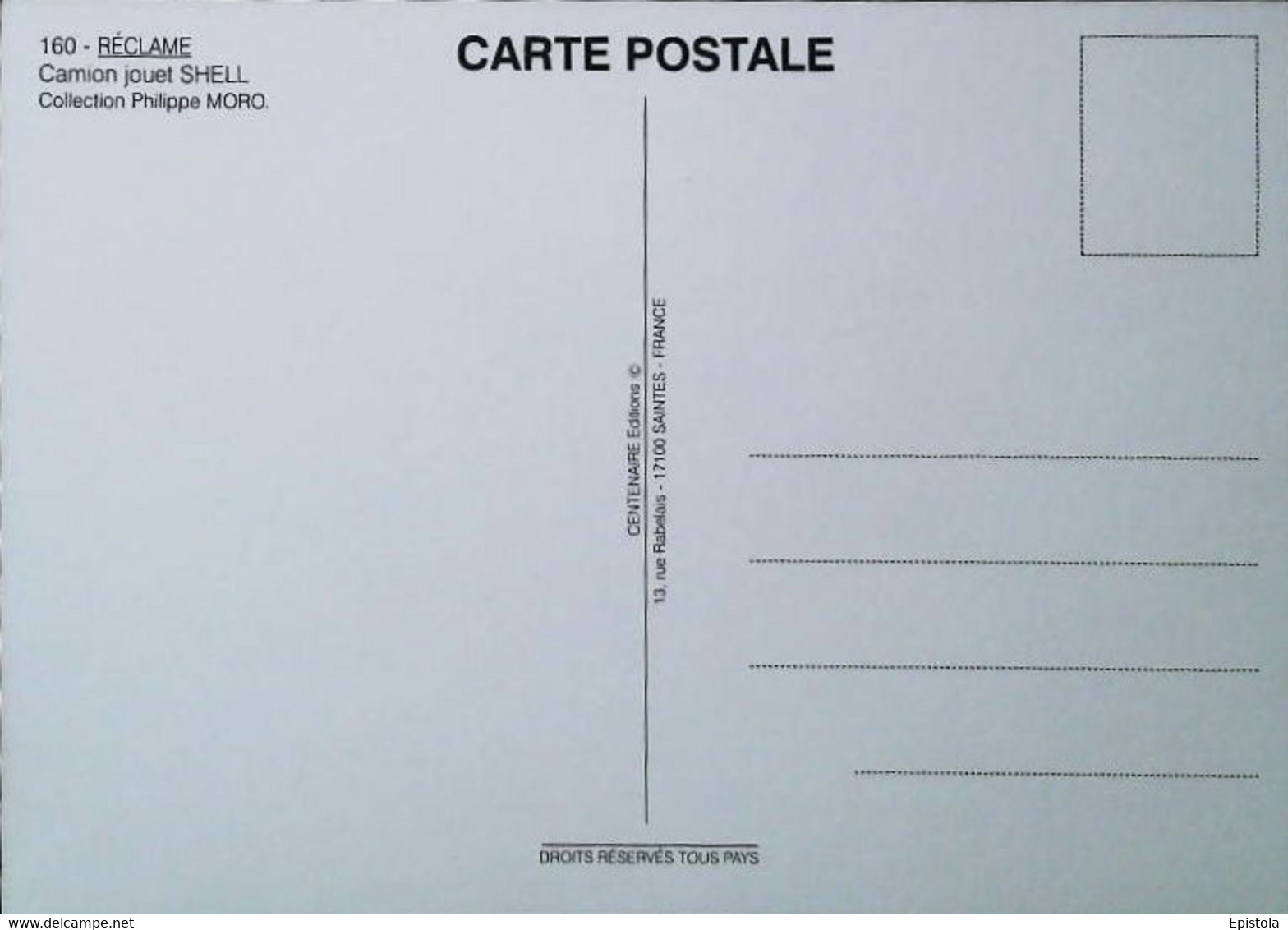 ► Carte Postale Publicité  Postcard Advertising - Jouet  Camion Citerne SHELL Vintage - Werbemodelle - Alle Marken