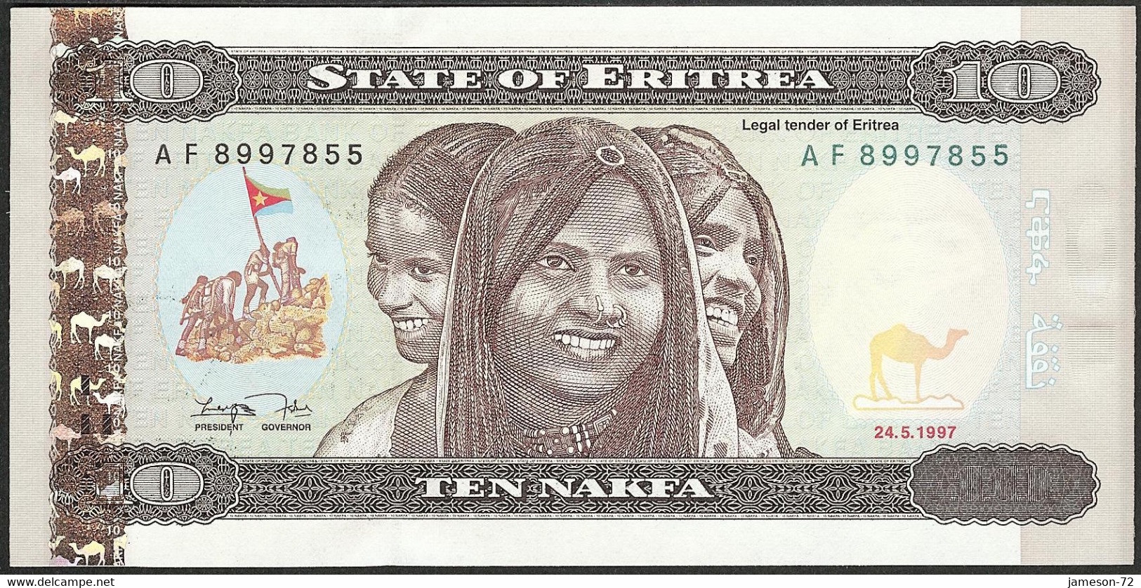 ERITREA - 10 Nafka 1997 P# 3 Africa Banknote - Edelweiss Coins - Eritrea