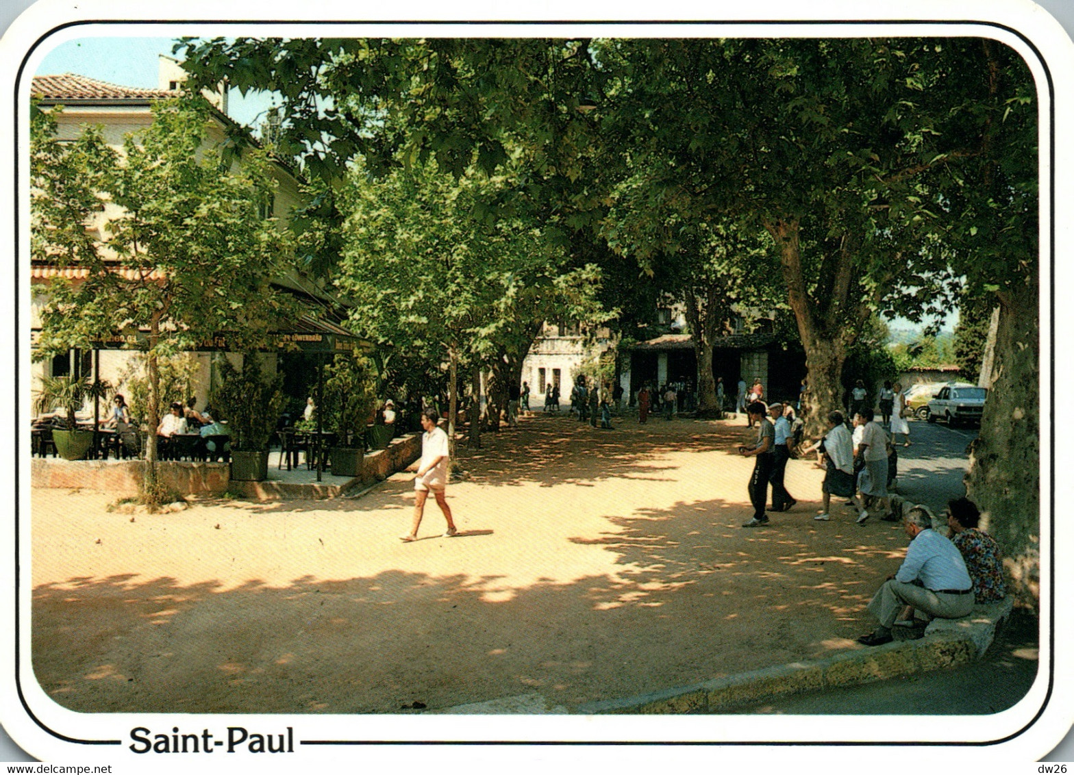 Pétanque: St Saint Paul De Vence - Place Général De Gaulle - Le Jeu De Boules - Carte La Cigogne Non Circulée - Petanca