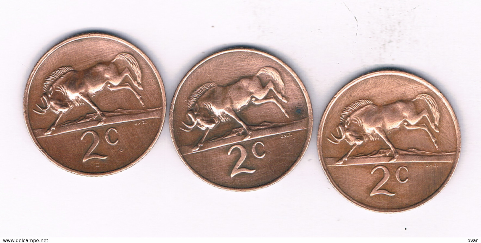 2 CENTS  3X ZUID AFRICA /10104/ - South Africa
