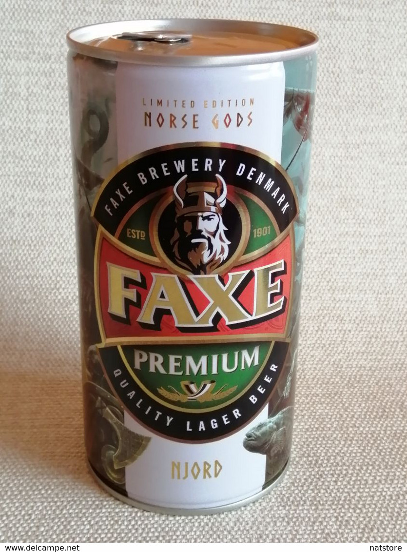 FAXE beer cans 4 pcs Norse Gods Part 1-4 450 ml EMPTY CANS Limited Bottom open 