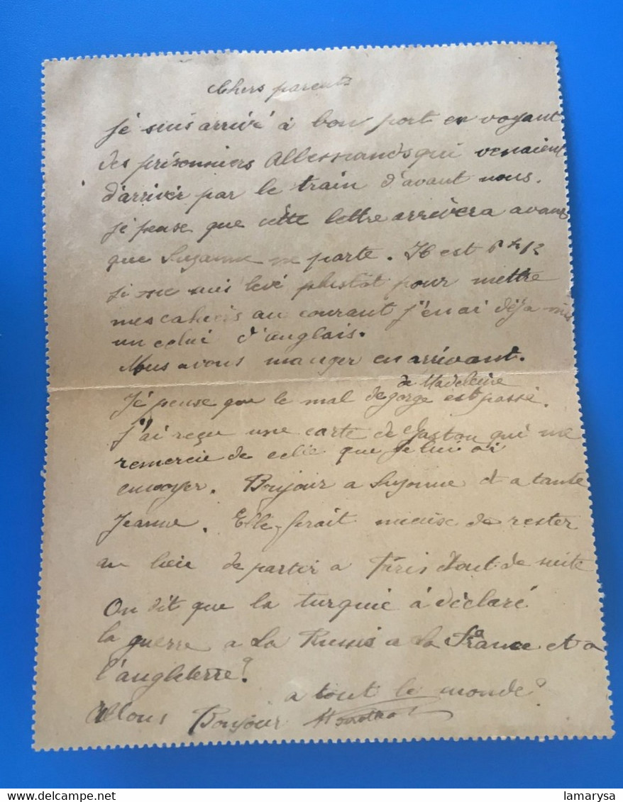 Timbre Type Semeuse 10c Oblitéré Entiers Postaux Enveloppe Repiquage1914 La Rochelle-☛Saint-Savinien 17 Char Marcophilie - Sobres Transplantados (antes 1995)