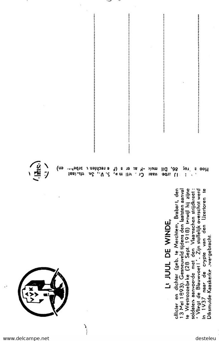 Juul De Winde Officier En Dichter - Merchtem - Diksmuide - Merchtem